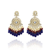 Meenu Chandbali Earrings Blue - The Pashm